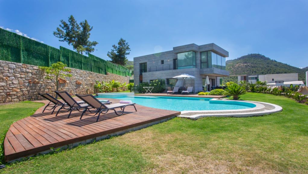 Alya Sierra Villa Bodrum Bahçe Havuz Görünüm