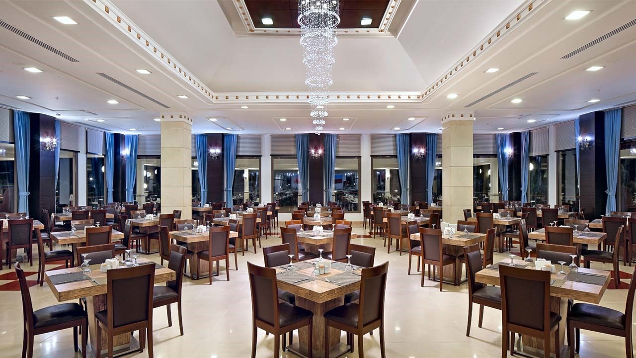 Şah inn Paradise Tatil Köyü Kapalı Restaurant Görüntü